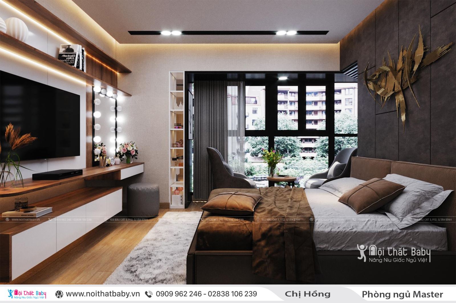 Thiết kế nội thất chung cư hiện đại căn 104m2 Emerald Celadon City